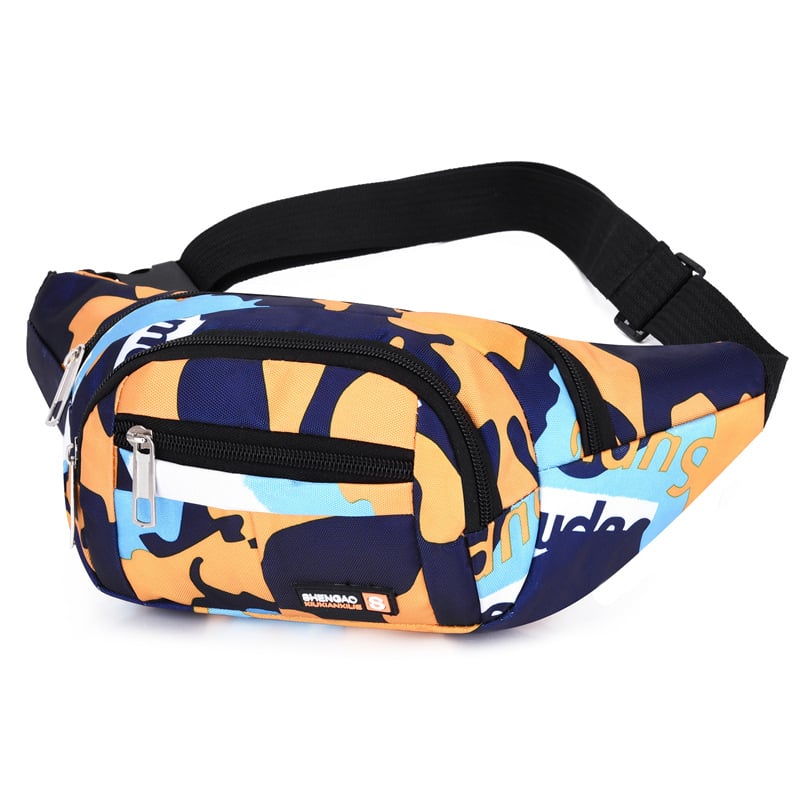 Ανδρική καμβά crossbody τσάντα με φερμουάρ, σχήμα dumpling, μία λουρί, εσωτερική τσέπη