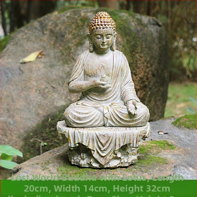 Budo skulptūra su Zen įkvėpimu, šiuolaikinis Kinijos dizainas, ekologiška derva, graviravimas