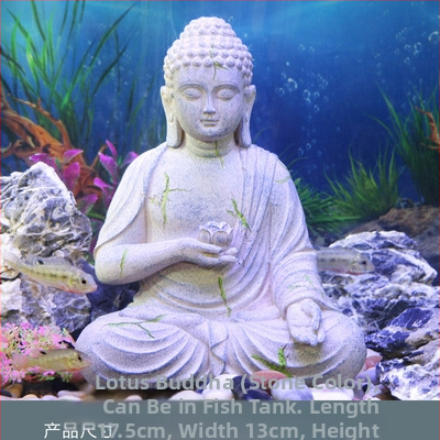 Budo skulptūra su Zen įkvėpimu, šiuolaikinis Kinijos dizainas, ekologiška derva, graviravimas