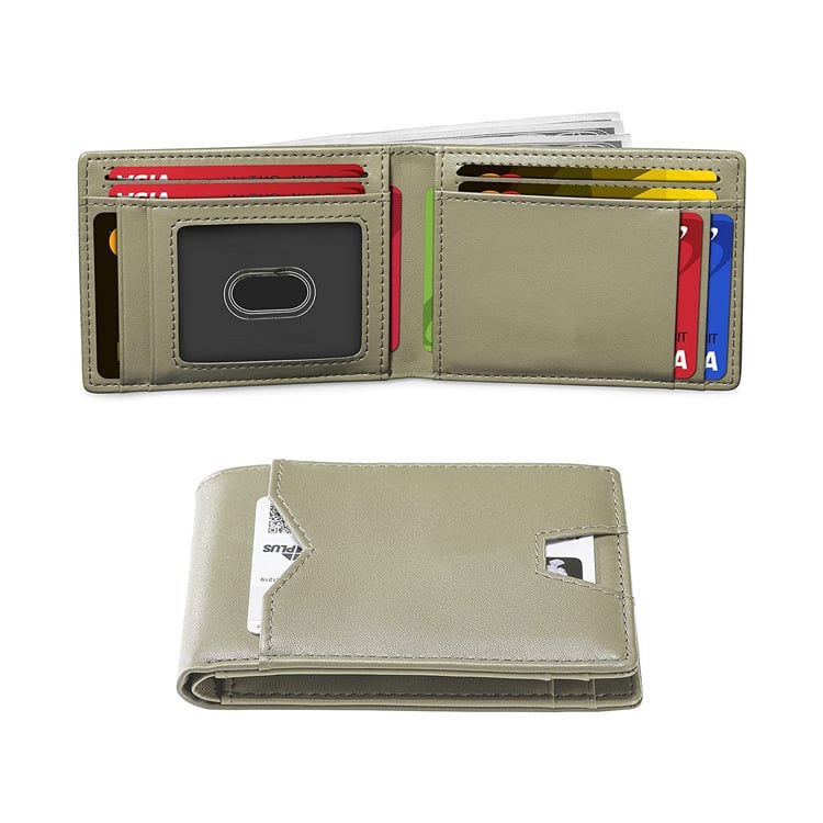 Мъжки портфейл с клип за банкноти - естествена кожа, кожа от първи слой, защита срещу кражба, мултикарти, персонализиране