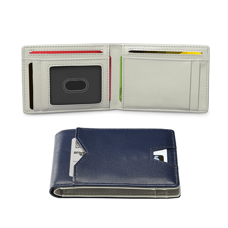 Мъжки портфейл с клип за банкноти - естествена кожа, кожа от първи слой, защита срещу кражба, мултикарти, персонализиране