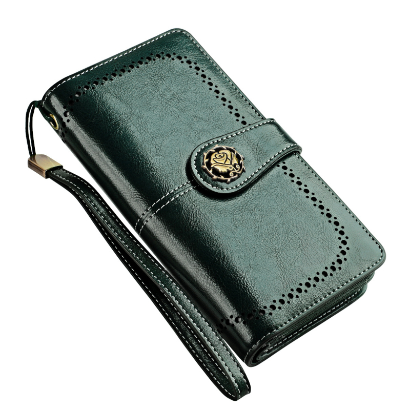 MaDonNo Μακρύ γυναικείο δερμάτινο πορτοφόλι-κλάτς με RFID, μοντέλο 3555-3556, Υλικό: γνήσιο δέρμα, Μοτίβο: Solid, Επένδυση: πολυεστέρας