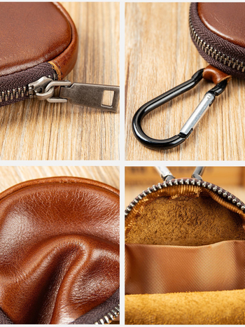 Monētu maciņš no īstas ādas (pirmās kārtas āda), vienkrāsains, ielu modes stils, izturīgs pret nodilumu, ar nodalījumu ausu austiņām, unisex, ikdienas lietošanai