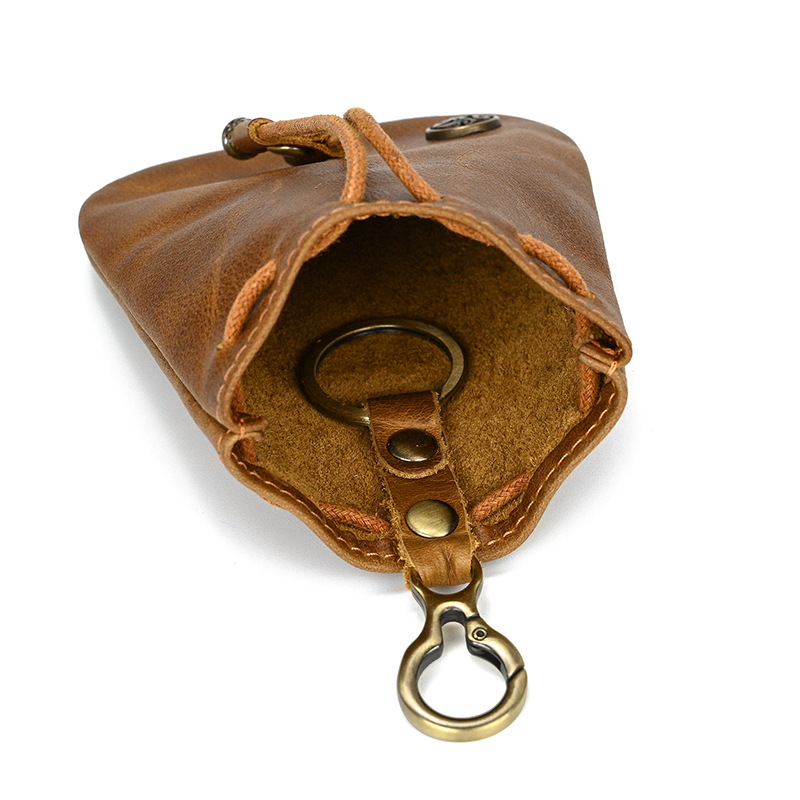 Унисекс мини кожена чанта в японски стил NC0004: естествена кожа, първи слой телешка кожа, ултралека, водоустойчива