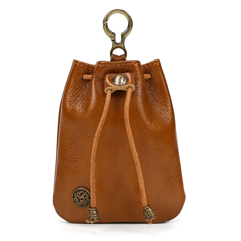 Унисекс мини кожена чанта в японски стил NC0004: естествена кожа, първи слой телешка кожа, ултралека, водоустойчива