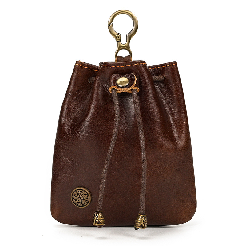 Унисекс мини кожена чанта в японски стил NC0004: естествена кожа, първи слой телешка кожа, ултралека, водоустойчива