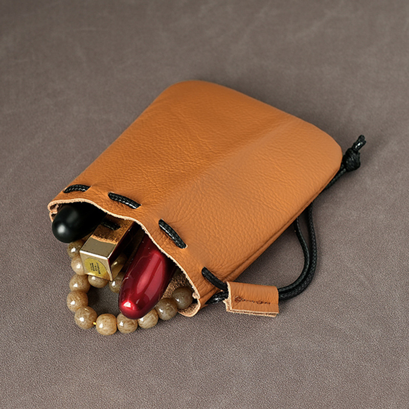 Qingyu Bőr Pénztárca Érmékhez | Felső réteg marhabőrből | Belső: marhabőr | 1 hajtogatásos pénztárca | Uniszex