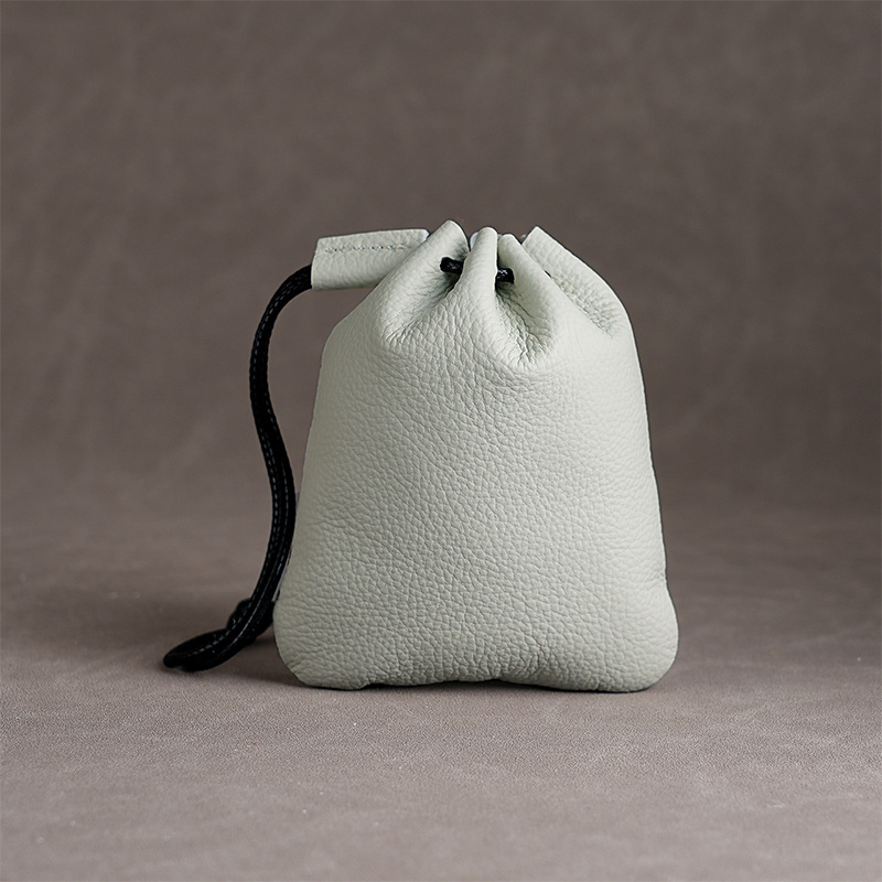 Qingyu Bőr Pénztárca Érmékhez | Felső réteg marhabőrből | Belső: marhabőr | 1 hajtogatásos pénztárca | Uniszex