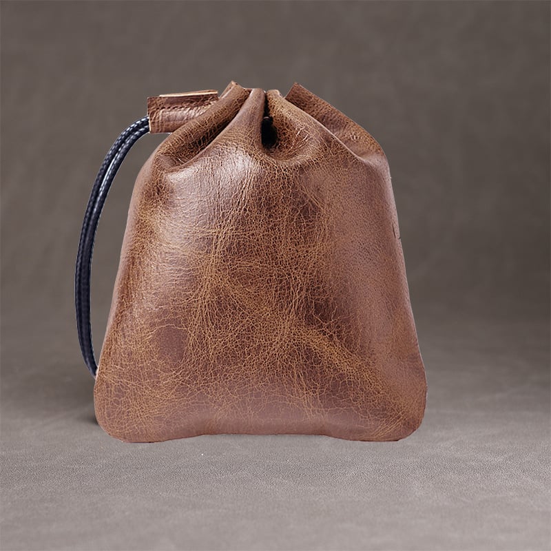 Qingyu Bőr Pénztárca Érmékhez | Felső réteg marhabőrből | Belső: marhabőr | 1 hajtogatásos pénztárca | Uniszex