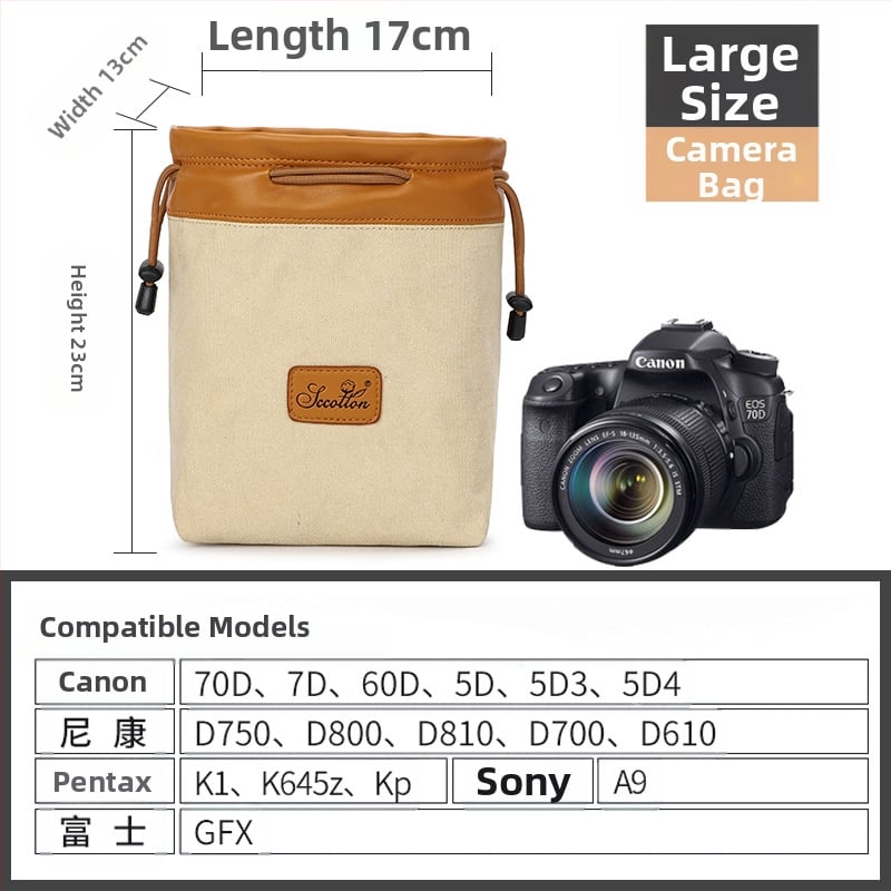 Fotoaparāta soma - Seven-Color Cotton, modelis K-76, audums, saderīga ar Canon/Nikon, rokassomas stils