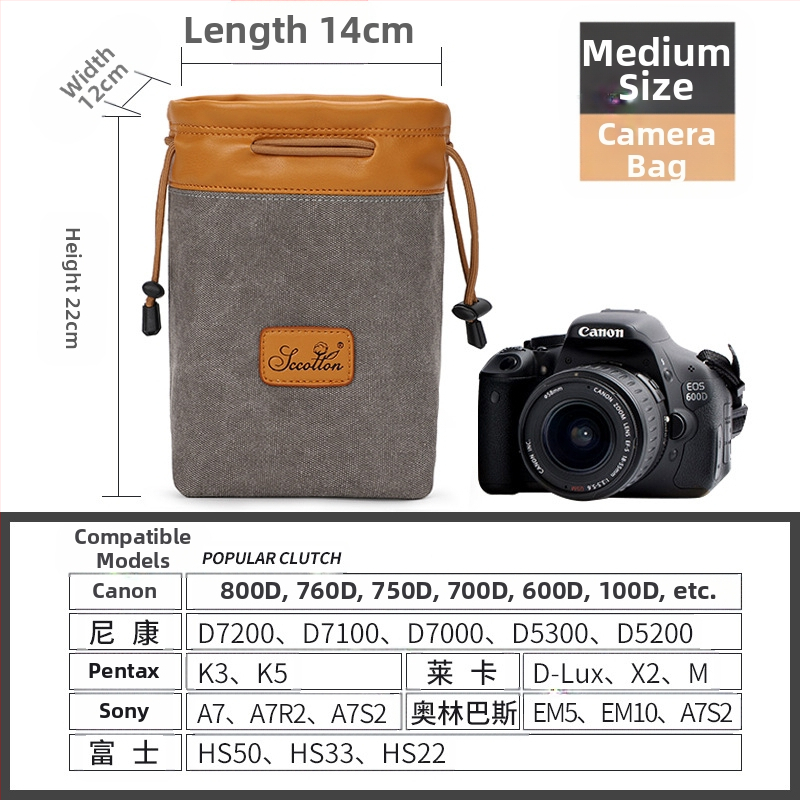 Fotoaparāta soma - Seven-Color Cotton, modelis K-76, audums, saderīga ar Canon/Nikon, rokassomas stils