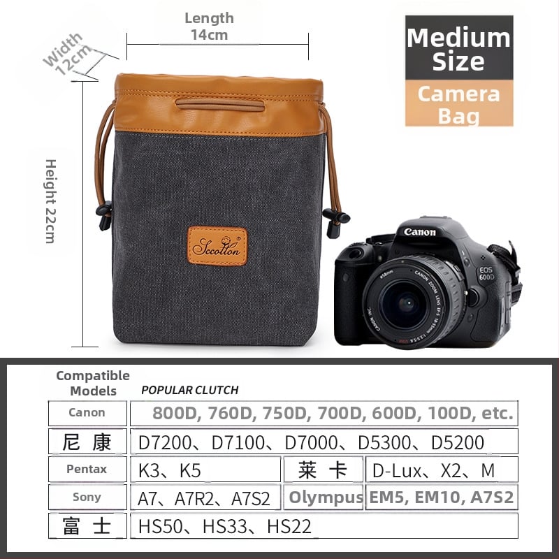 Fotoaparāta soma - Seven-Color Cotton, modelis K-76, audums, saderīga ar Canon/Nikon, rokassomas stils