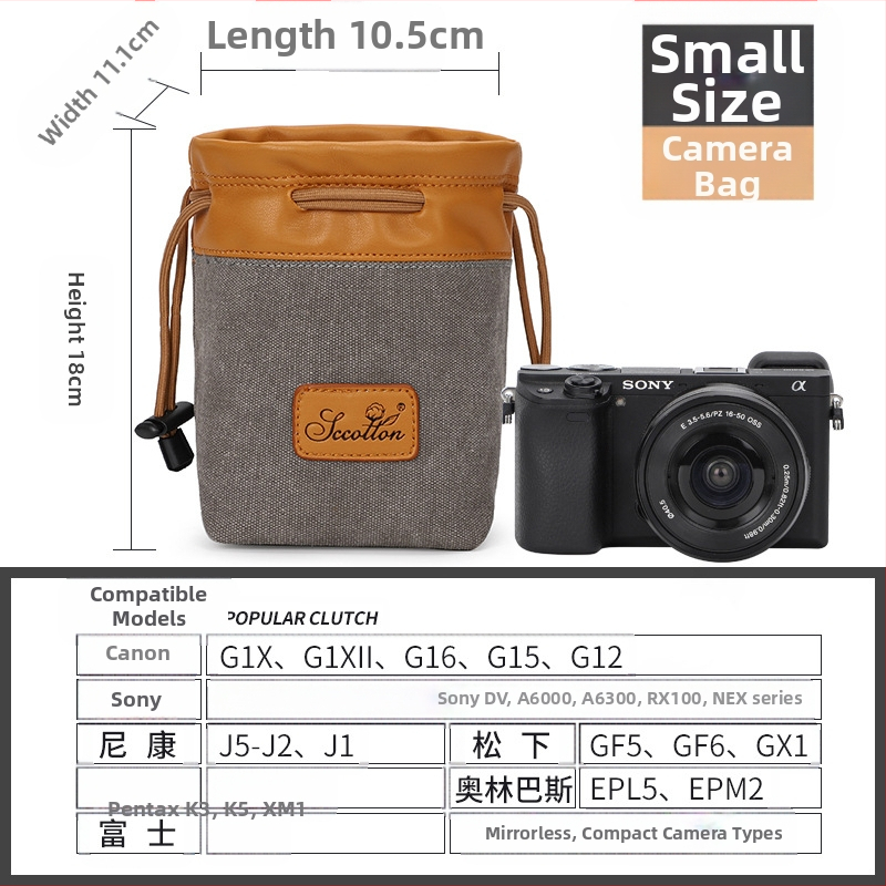 Fotoaparāta soma - Seven-Color Cotton, modelis K-76, audums, saderīga ar Canon/Nikon, rokassomas stils