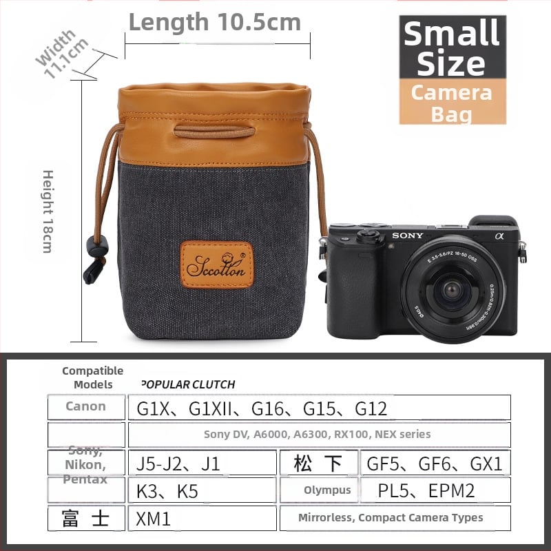 Fotoaparāta soma - Seven-Color Cotton, modelis K-76, audums, saderīga ar Canon/Nikon, rokassomas stils