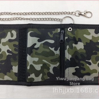 Портфейл против кражба, мултифункционален, с Velcro затваряне, хоризонтален къс дизайн, полиестер; банкнот клип, прозорец за ID, отделения за карти и джоб с цип.