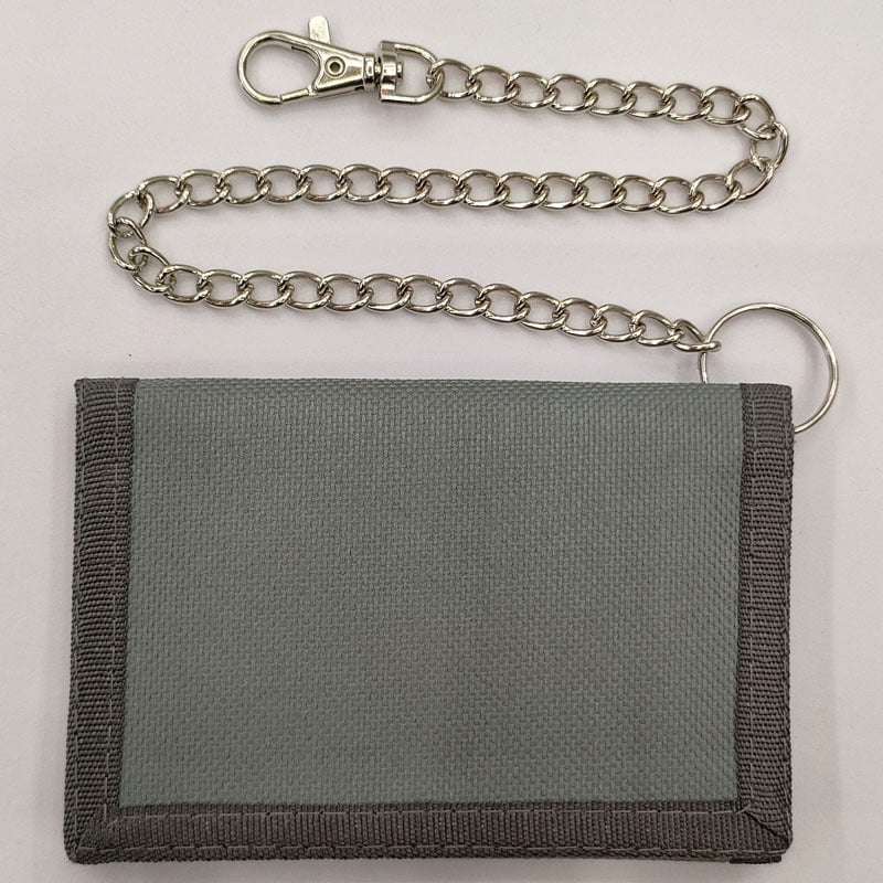 Портфейл против кражба, мултифункционален, с Velcro затваряне, хоризонтален къс дизайн, полиестер; банкнот клип, прозорец за ID, отделения за карти и джоб с цип.