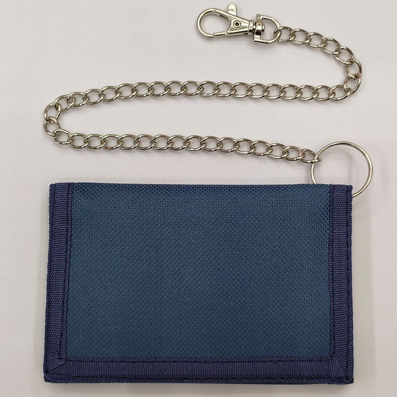 Портфейл против кражба, мултифункционален, с Velcro затваряне, хоризонтален къс дизайн, полиестер; банкнот клип, прозорец за ID, отделения за карти и джоб с цип.