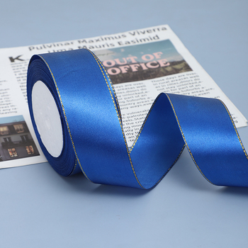 Κορδέλα - Διπλό χρυσό άκρο, πολύχρωμη κορδέλα δώρου - Jinghui, κατάλληλη για αξεσουάρ μαλλιών, διακόσμηση, ρούχα, χειροποίητα