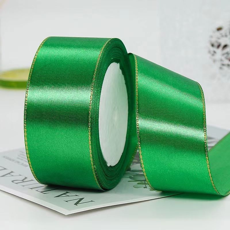 Κορδέλα - Διπλό χρυσό άκρο, πολύχρωμη κορδέλα δώρου - Jinghui, κατάλληλη για αξεσουάρ μαλλιών, διακόσμηση, ρούχα, χειροποίητα