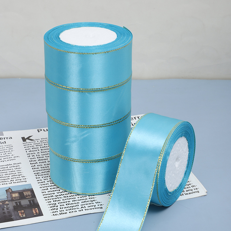 Κορδέλα - Διπλό χρυσό άκρο, πολύχρωμη κορδέλα δώρου - Jinghui, κατάλληλη για αξεσουάρ μαλλιών, διακόσμηση, ρούχα, χειροποίητα