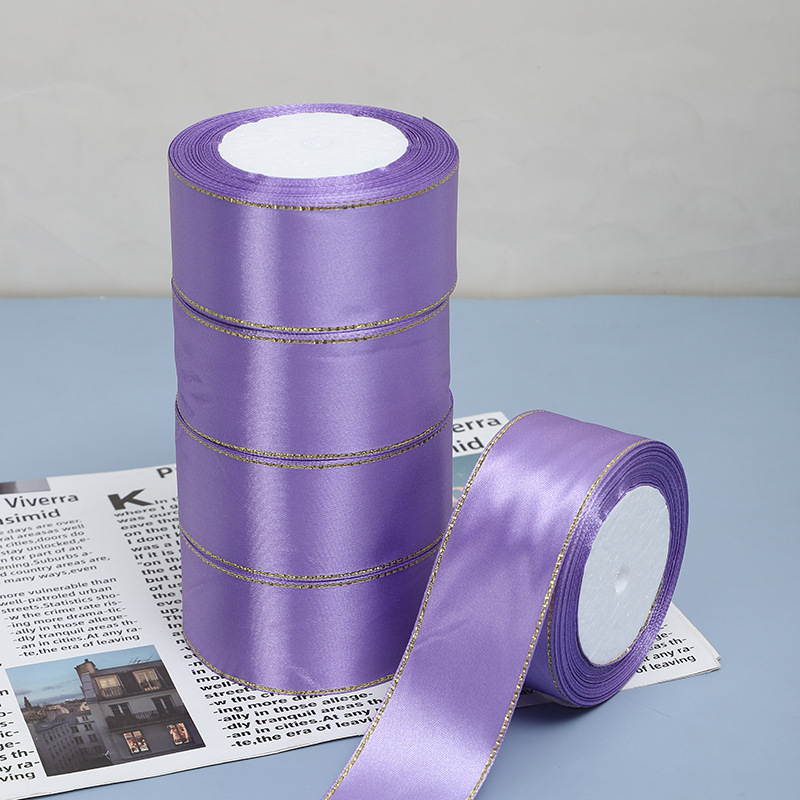 Κορδέλα - Διπλό χρυσό άκρο, πολύχρωμη κορδέλα δώρου - Jinghui, κατάλληλη για αξεσουάρ μαλλιών, διακόσμηση, ρούχα, χειροποίητα