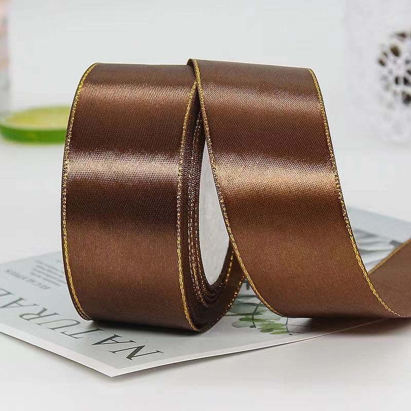 Κορδέλα - Διπλό χρυσό άκρο, πολύχρωμη κορδέλα δώρου - Jinghui, κατάλληλη για αξεσουάρ μαλλιών, διακόσμηση, ρούχα, χειροποίητα