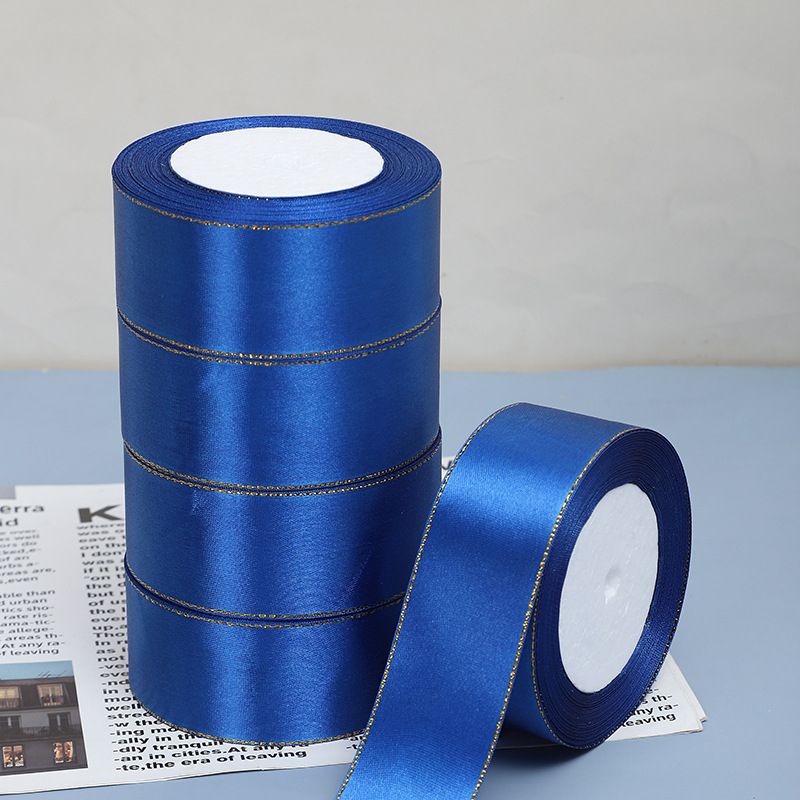 Κορδέλα - Διπλό χρυσό άκρο, πολύχρωμη κορδέλα δώρου - Jinghui, κατάλληλη για αξεσουάρ μαλλιών, διακόσμηση, ρούχα, χειροποίητα