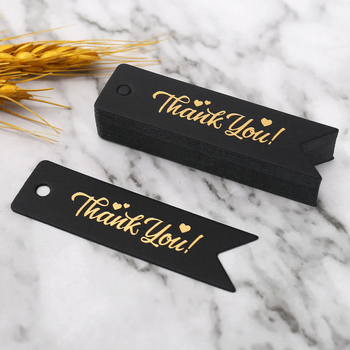Ačiū dovanos etiketė su bronzavimo spauda ir mažos uodegos etiketės dovanų įpakavimui