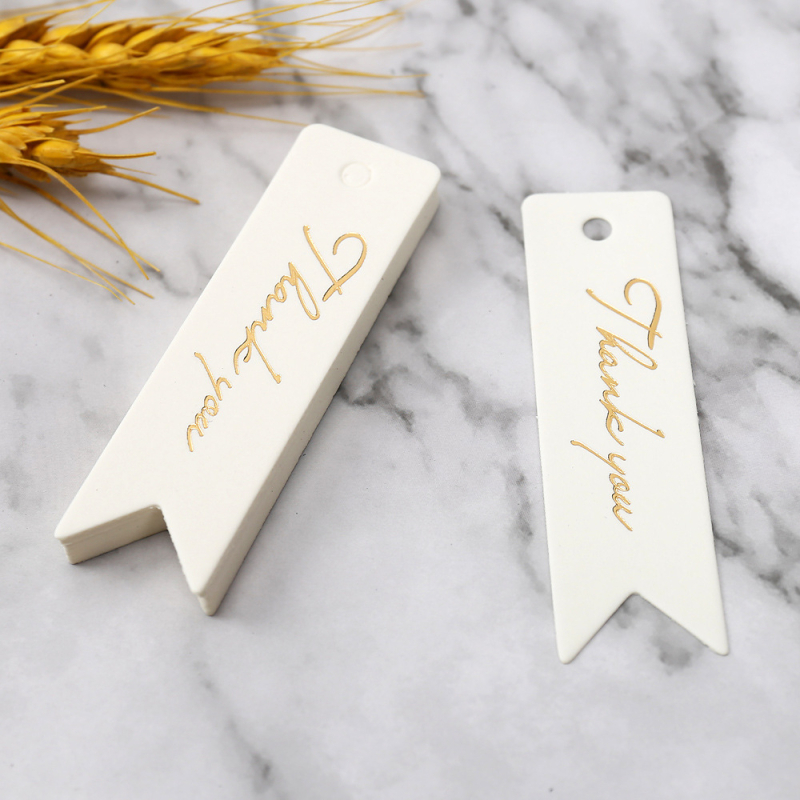 Ačiū dovanos etiketė su bronzavimo spauda ir mažos uodegos etiketės dovanų įpakavimui