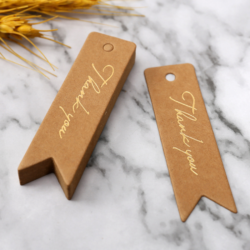 Ačiū dovanos etiketė su bronzavimo spauda ir mažos uodegos etiketės dovanų įpakavimui