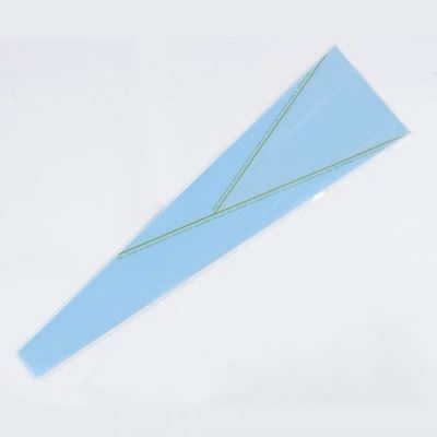 OPP maišelis vienai rožei puokštės įvyniojimui, širdies lango dizainas, tolerancija 5%