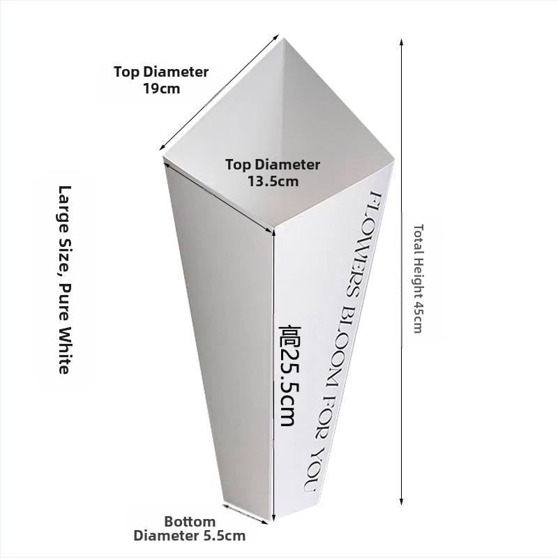 Gėlių įpakavimo rinkinys iš balto kartono su vidiniu įpakavimu, Yiwu kilmė, modelis P