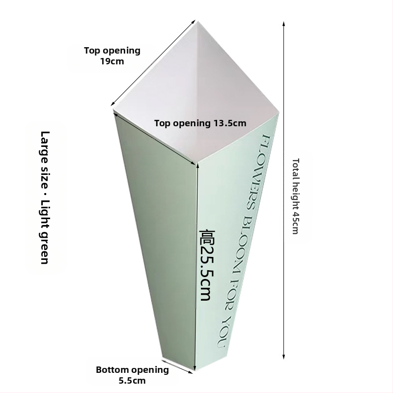 Gėlių įpakavimo rinkinys iš balto kartono su vidiniu įpakavimu, Yiwu kilmė, modelis P