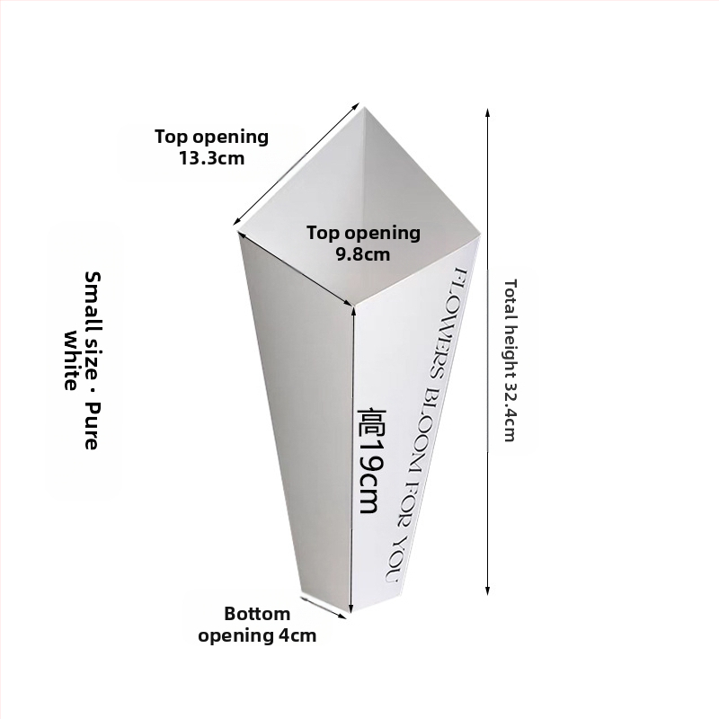 Gėlių įpakavimo rinkinys iš balto kartono su vidiniu įpakavimu, Yiwu kilmė, modelis P