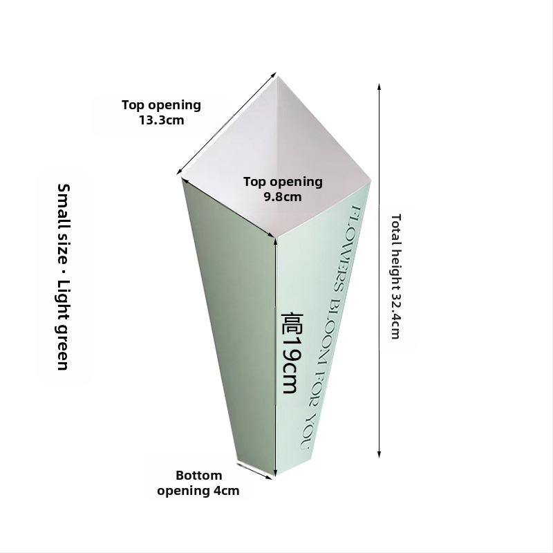 Gėlių įpakavimo rinkinys iš balto kartono su vidiniu įpakavimu, Yiwu kilmė, modelis P