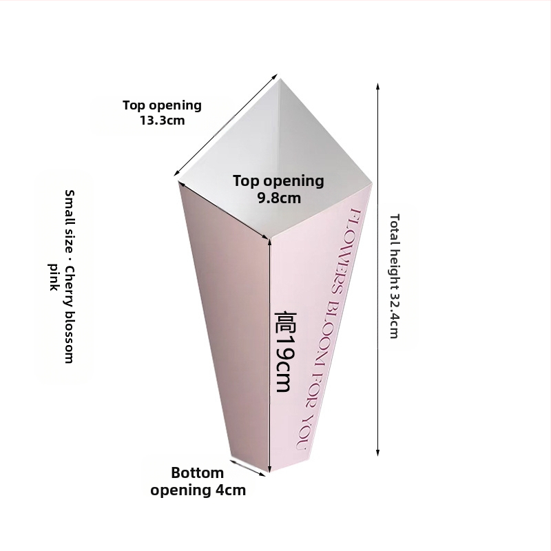 Gėlių įpakavimo rinkinys iš balto kartono su vidiniu įpakavimu, Yiwu kilmė, modelis P