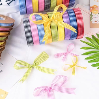 Κορδέλα δώρων με καρό μοτίβο, πολυεστέρας; Μάρκα: One Horizontal and One Vertical; Εφαρμογές: συσκευασία δώρων, ανθοδέσεις, γάμοι, αξεσουάρ μαλλιών, ρούχα