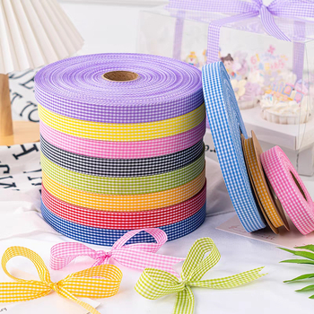 Κορδέλα δώρων με καρό μοτίβο, πολυεστέρας; Μάρκα: One Horizontal and One Vertical; Εφαρμογές: συσκευασία δώρων, ανθοδέσεις, γάμοι, αξεσουάρ μαλλιών, ρούχα