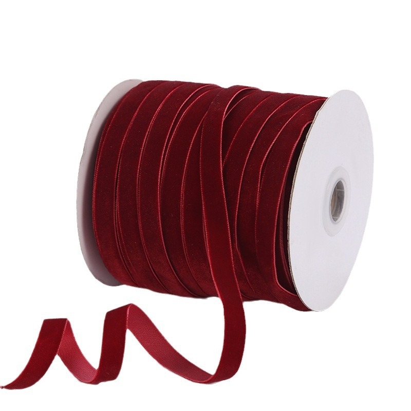 Independent Νάιλον βελούδινη κορδέλα με φλοκ υφή, για ρούχα, συσκευασία λουλουδιών, χριστουγεννιάτικη διακόσμηση, κορδέλα συσκευασίας, αξεσουάρ μαλλιών