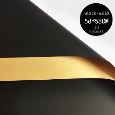 Šviežių gėlių puokštės įvyniojimui popierius – dvipusis matinės plėvelės popierius, prekės tipas: Spot, 20 vnt. pakuotėje, paklaida ±1 cm