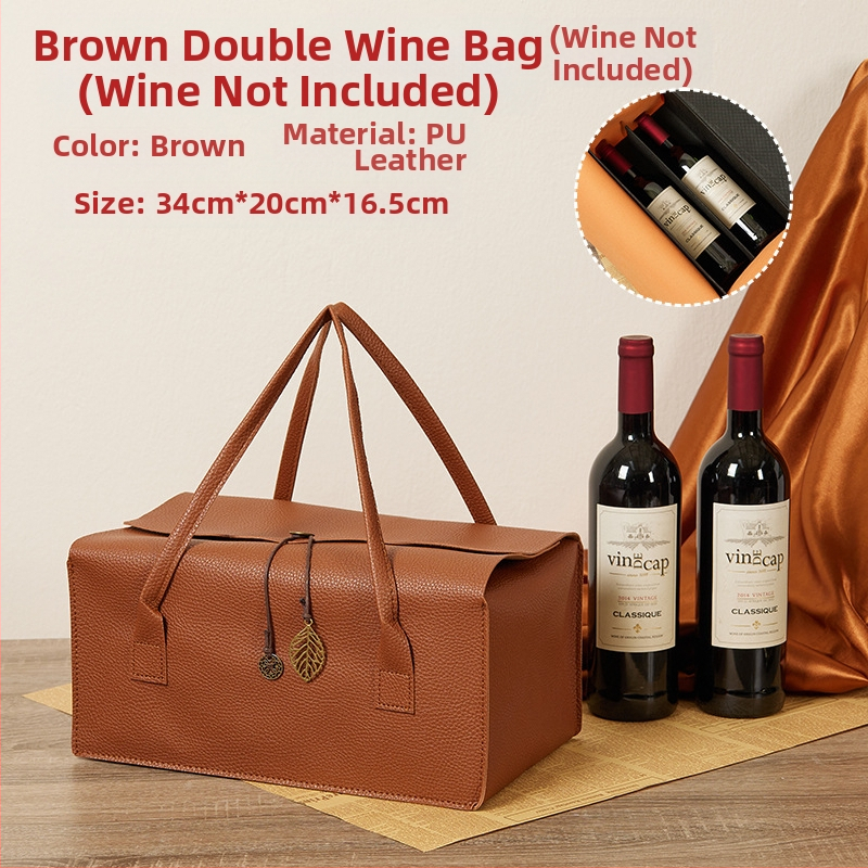 Vyno dovanų dėžutė, dviguba pakuotė, maišo tipo įpakavimas, kompleksiškos medžiagos, šilko ekrano spausdinimas ir karštasis štampavimas, OEM