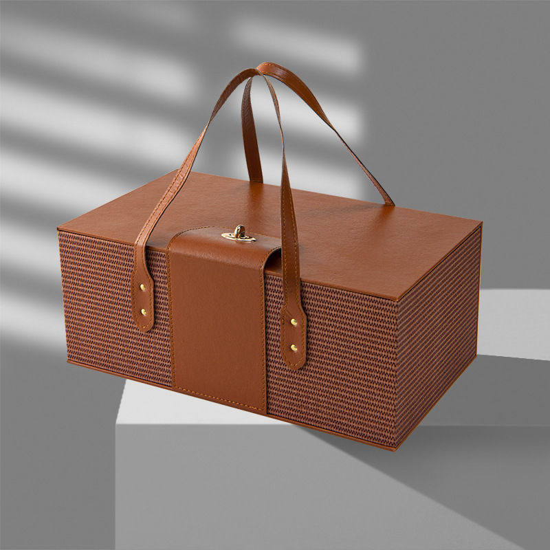 Vyno dovanų dėžutė, dviguba pakuotė, maišo tipo įpakavimas, kompleksiškos medžiagos, šilko ekrano spausdinimas ir karštasis štampavimas, OEM