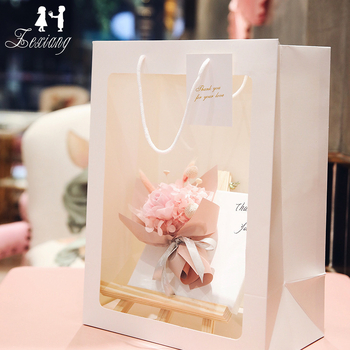 Ins-Style skaidri rankinė su langeliu, baltas kartonas, tintinis spausdinimas, OPP pakuotė, Zexiang prekė