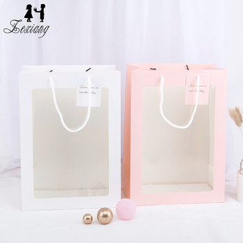 Ins-Style skaidri rankinė su langeliu, baltas kartonas, tintinis spausdinimas, OPP pakuotė, Zexiang prekė