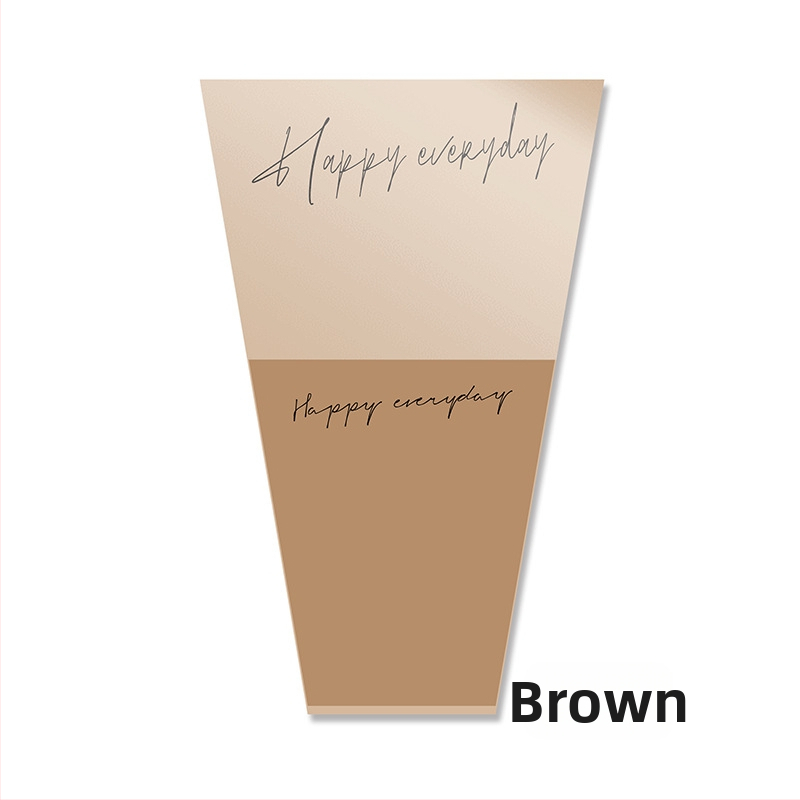 Kraft popieriaus žiedlapių puokštės įpakavimo maišelis, atsparus vandeniui, rašalo spausdinimas, opp pakuotė