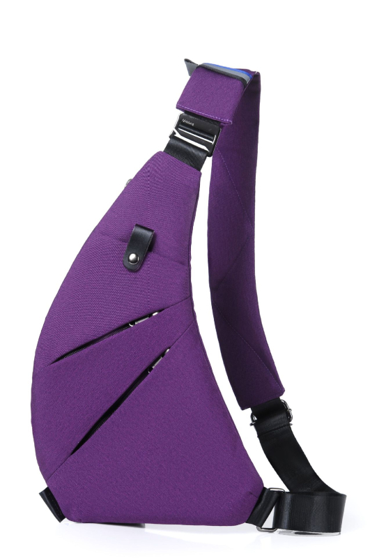 Ανδρική τσάντα στήθους Zidron 6019 – Νάιλον, αντικλοπή, σχήμα μισοφέγγαρου