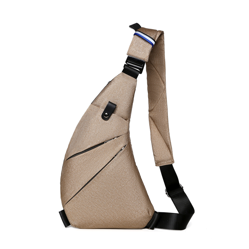 Ανδρική τσάντα στήθους Zidron 6019 – Νάιλον, αντικλοπή, σχήμα μισοφέγγαρου