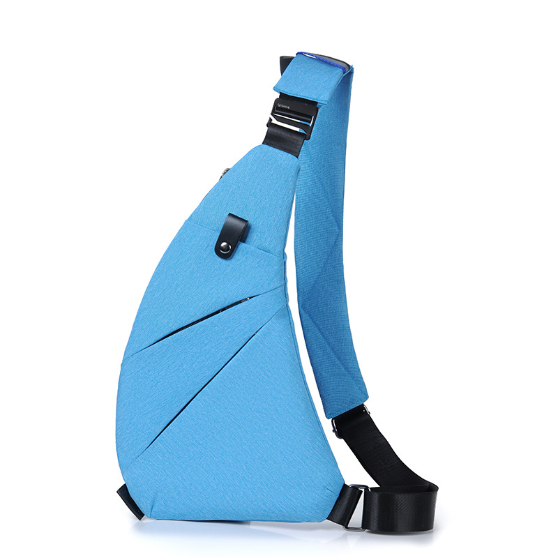 Ανδρική τσάντα στήθους Zidron 6019 – Νάιλον, αντικλοπή, σχήμα μισοφέγγαρου