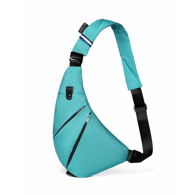 Ανδρική τσάντα στήθους Zidron 6019 – Νάιλον, αντικλοπή, σχήμα μισοφέγγαρου