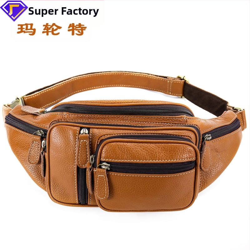 Vyriška juosmens rankinė iš natūralios odos, krokodilo raštas, vandeniui atspari ir nusidėvėjimui atspari.